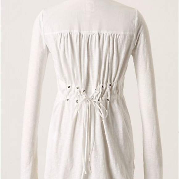 Anthropologie TINY White Eyelet Lace Embroidered Long Sleeve Cardigan Size S - Picture 15 of 16